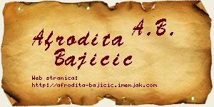 Afrodita Bajičić vizit kartica